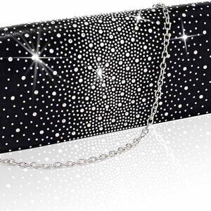 Women Clutch Purse Sparkling Rhinestone Evening Bag Wedding Formal Party Prom Ha
